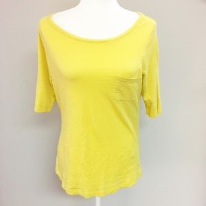 Boden yellow cotton tee.